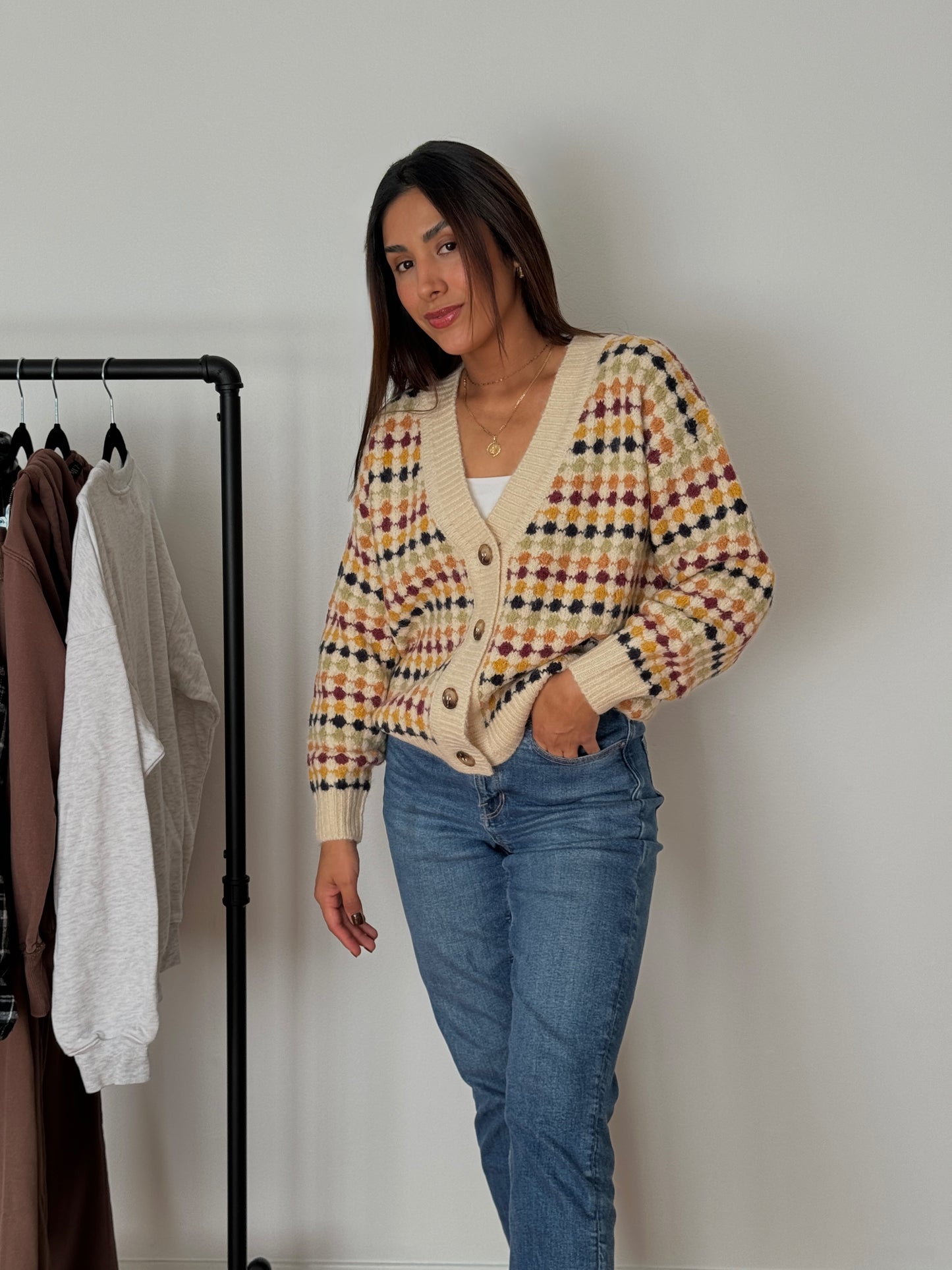 ELY KNIT CARDIGAN (MULTICOLOR BOYFRIEND)