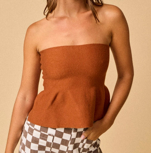 Ellie Strapless -  Brown