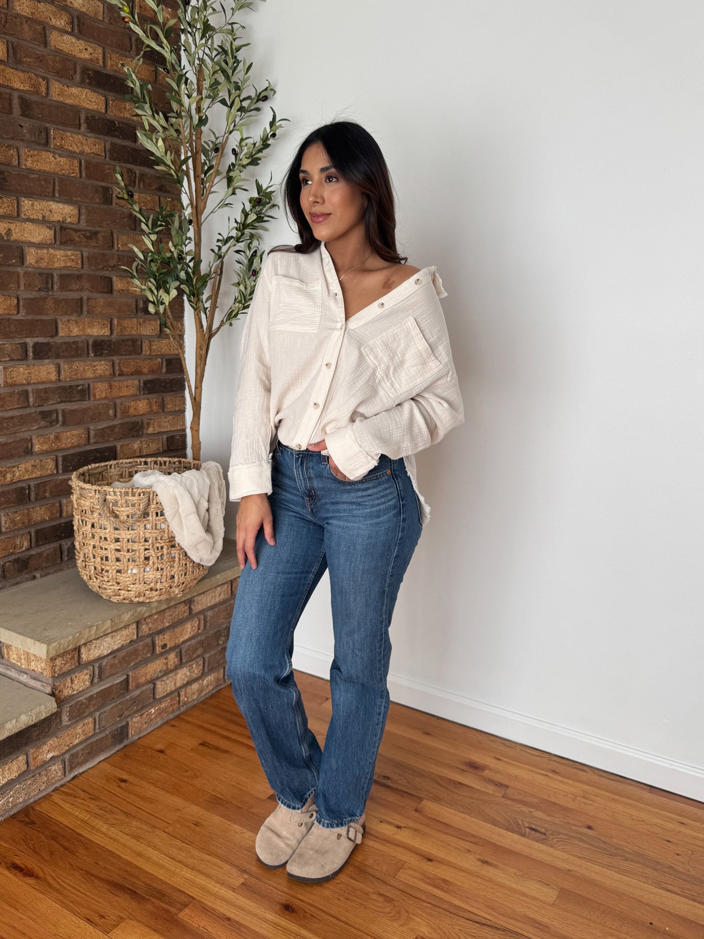 Lina Button Down (MULTIPLE COLORS)