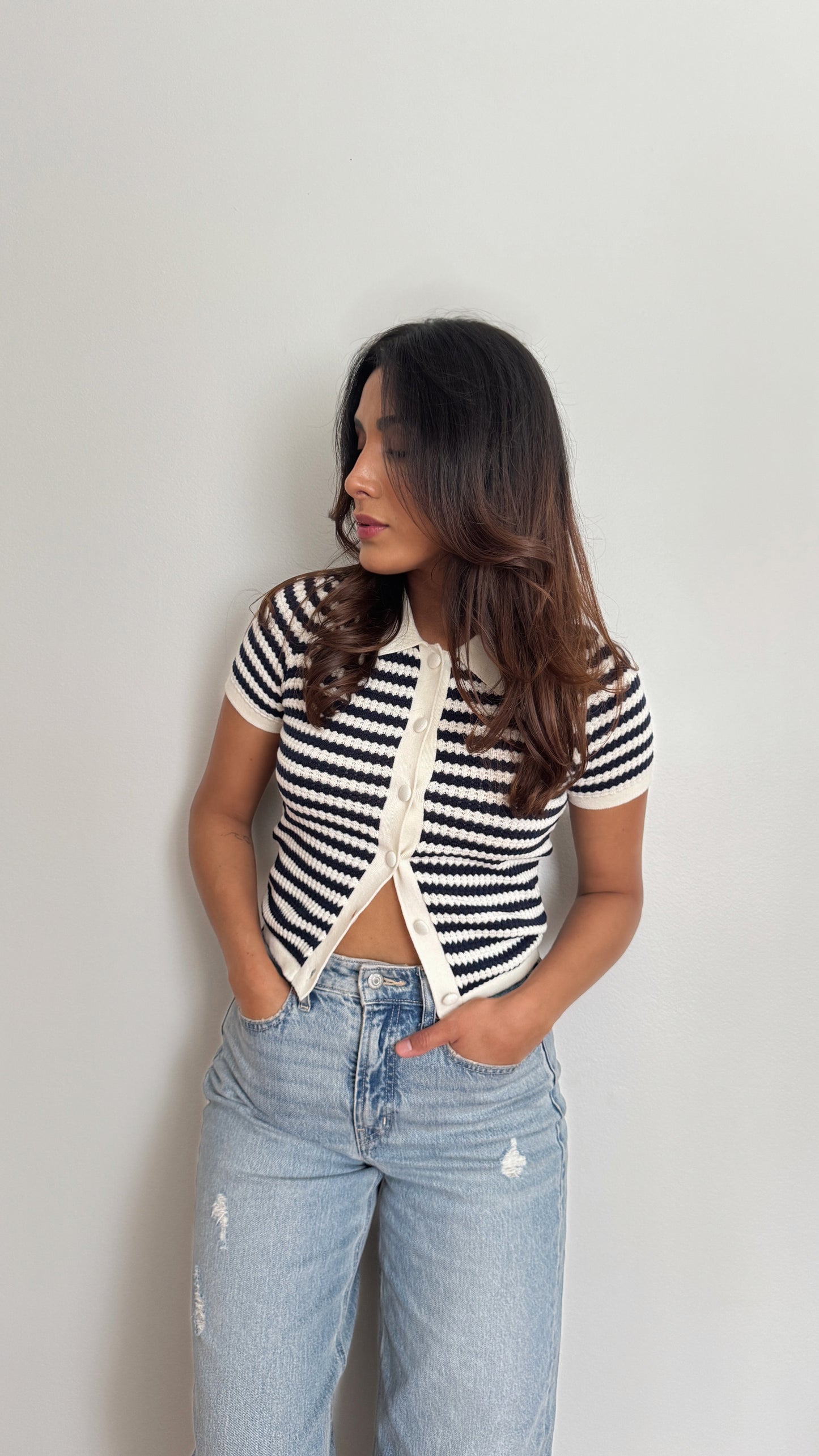 Juliet Striped Knit Cardigan