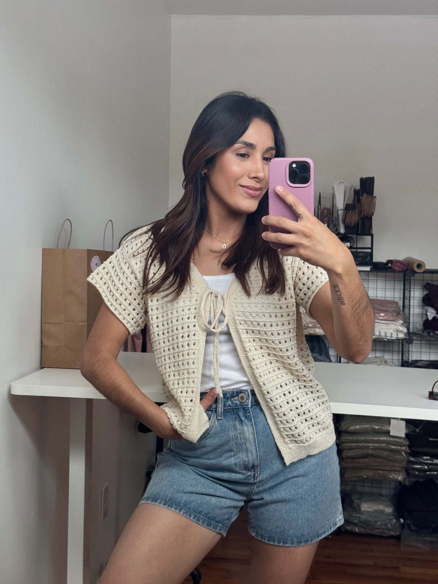 Molly Denim Mom shorts