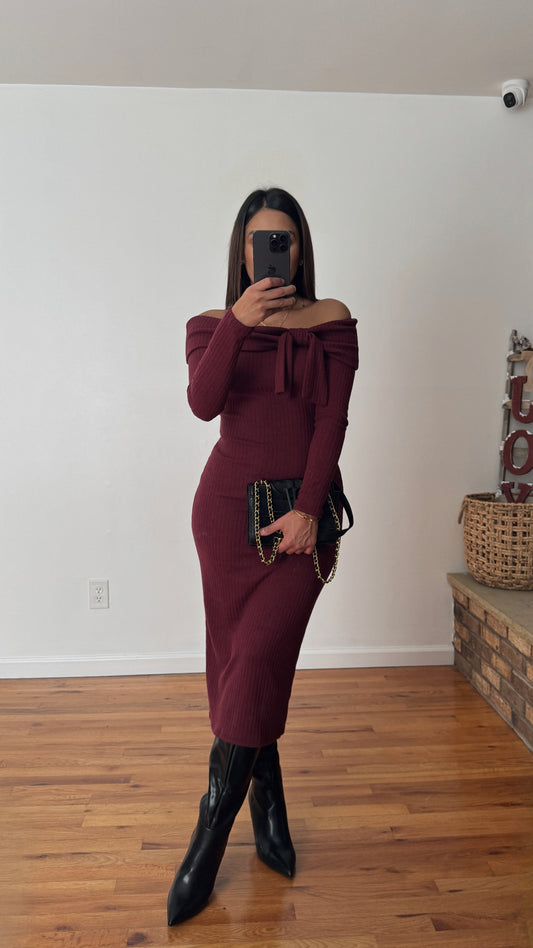 Bow Midi Dress