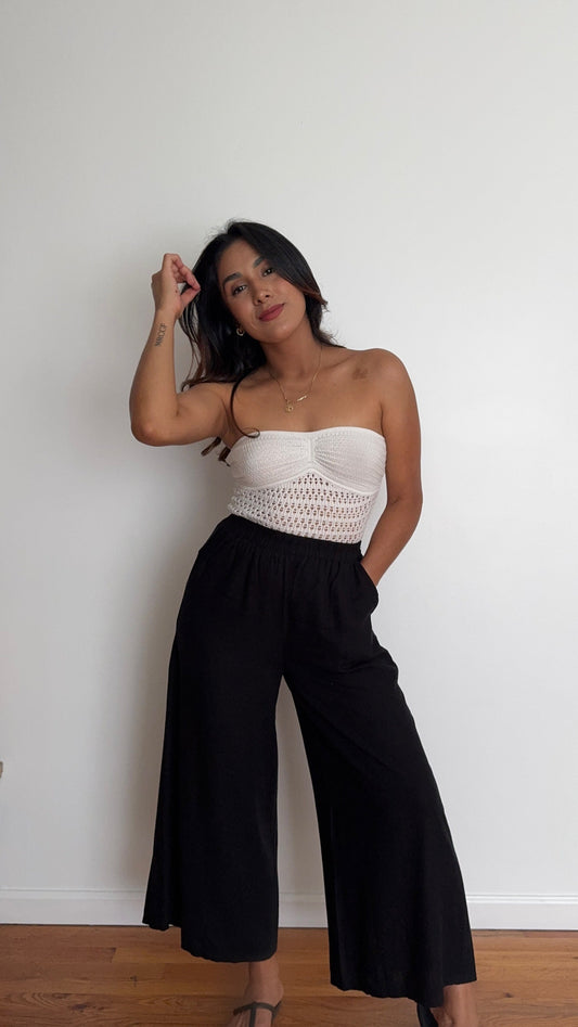 Malibu Linen Pant Black