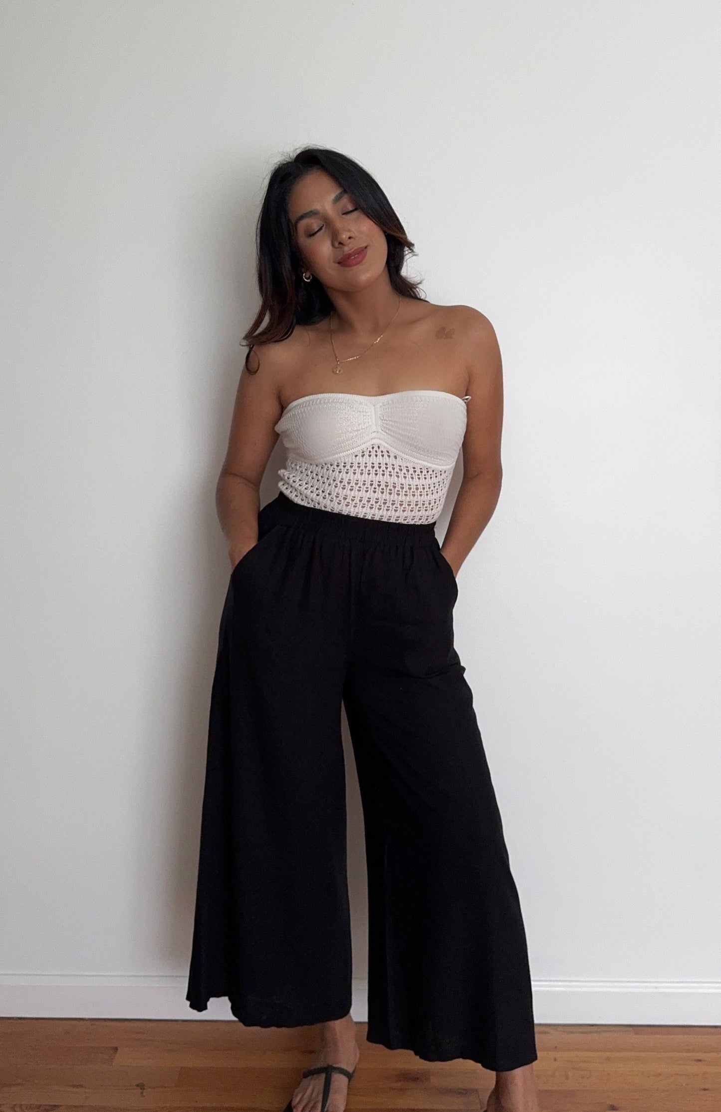 Malibu Linen Pant Black