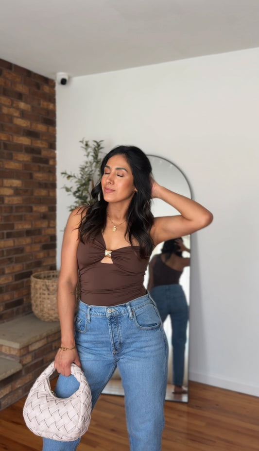 Tessa One Shoulder - Brown