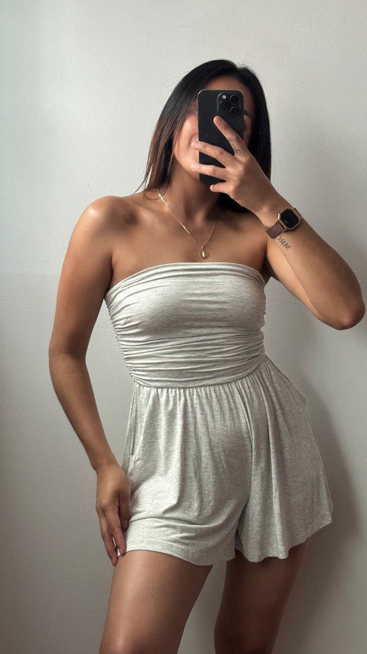 Rever Shirring Romper