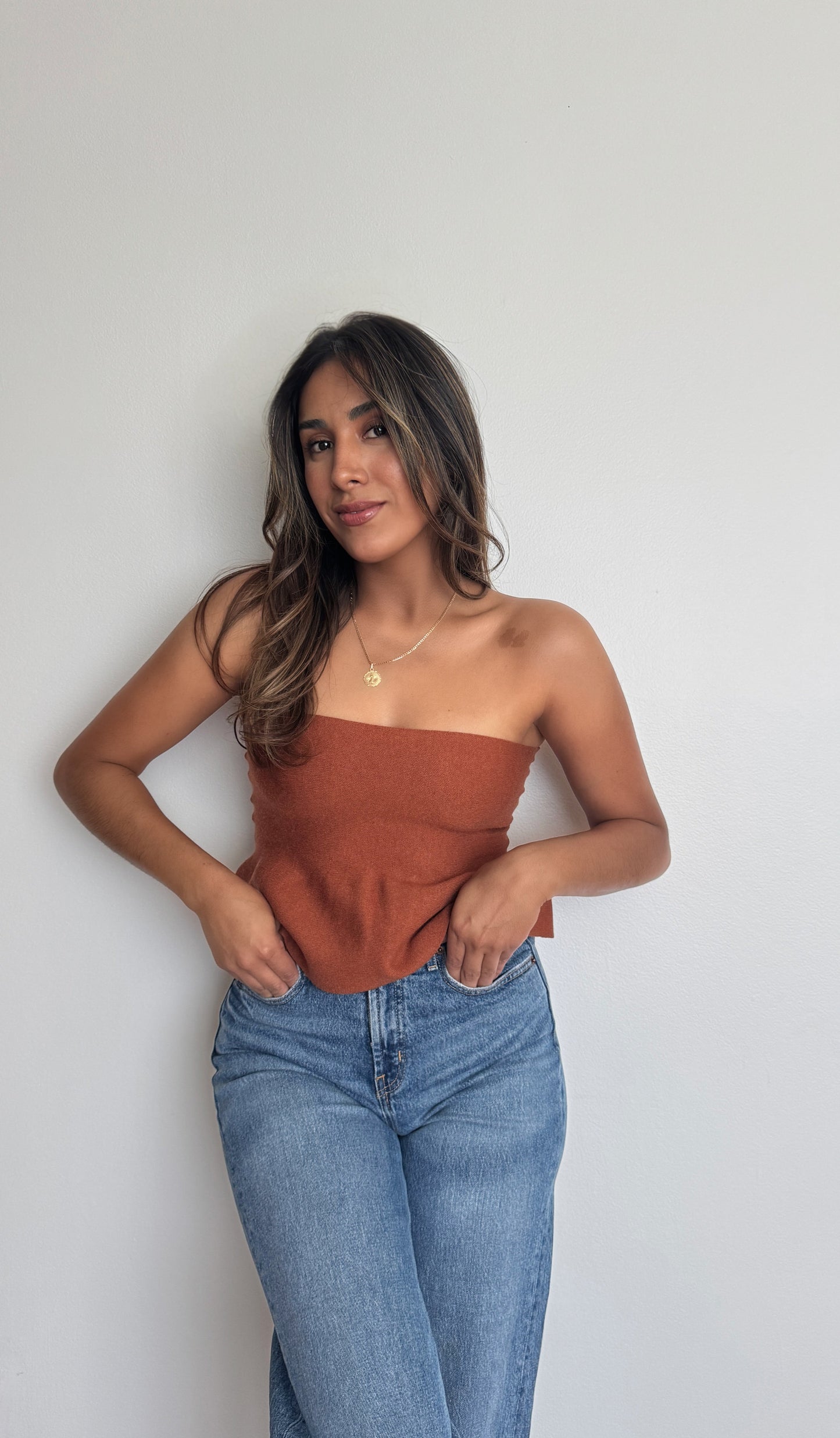 Ellie Strapless -  Brown